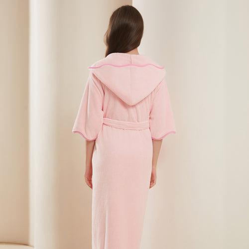peignoir fille rose